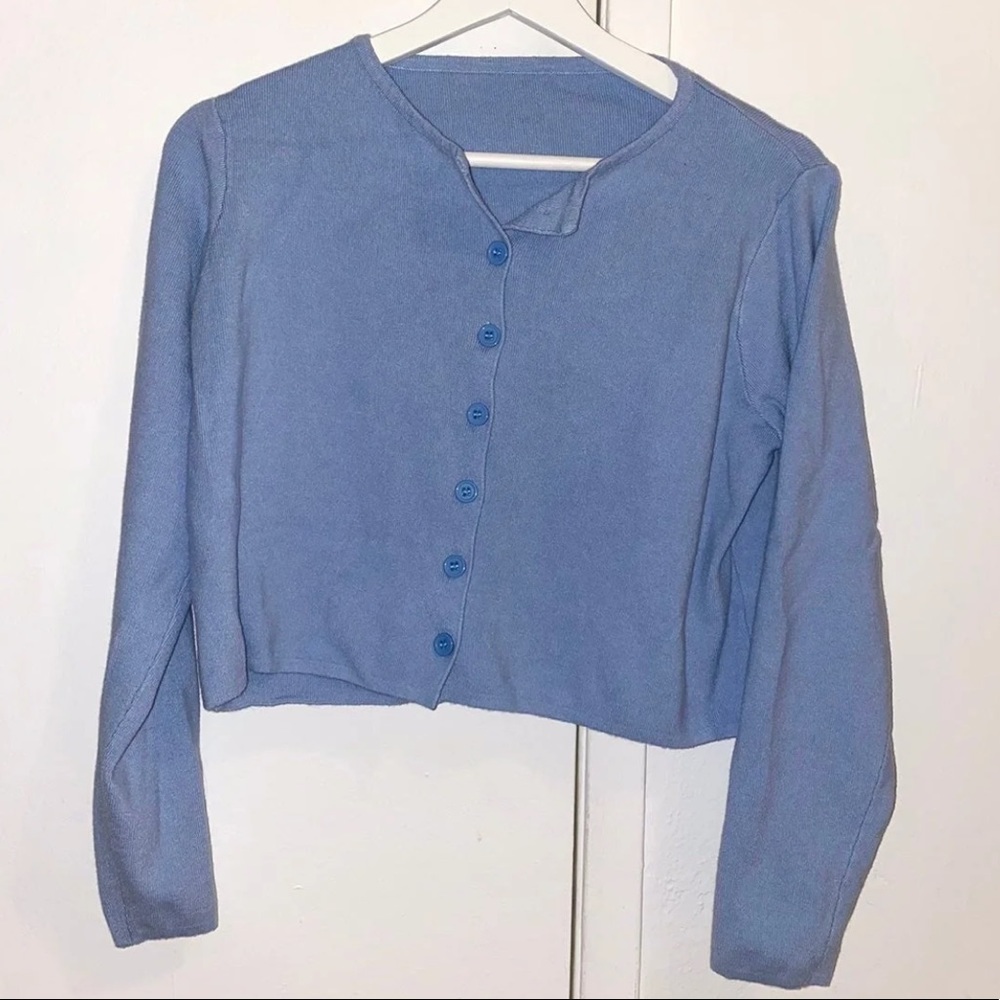 Blue Button-up Cardigan